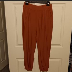 Lush burnt orange pants, size med